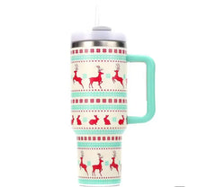 Load image into Gallery viewer, TYANNYBELLA Christmas Theme 40 oz Tumbler with Handle and Straw

